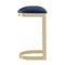 Manhattan Comfort Aura Bar Stool in Blue and Polished Brass BS006-BL - alternate 5